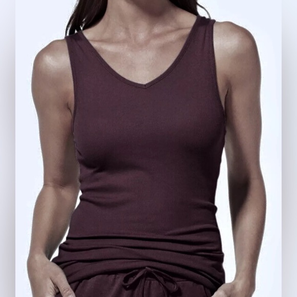 Tommy John Second Skin Lounge Winetasting Micro Rib V-Neck Tank Top Size XS - Picture 1 of 7